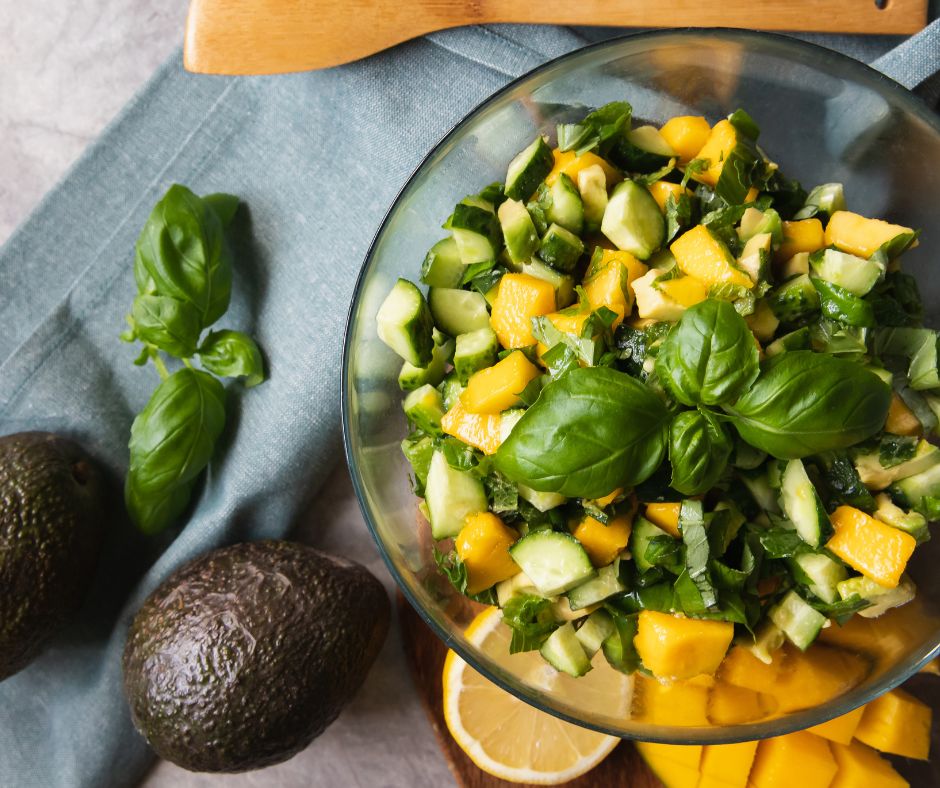 Mango, Avo & Macadamia Salad